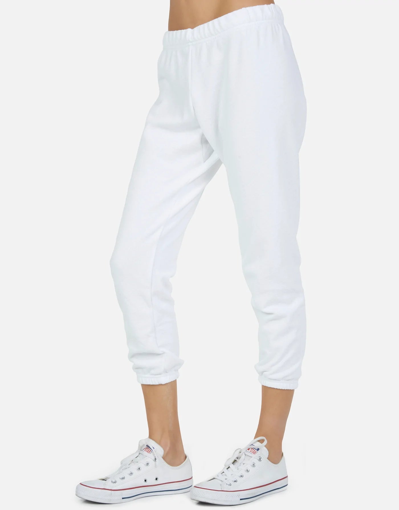 NATE CROPPED SWEATPANTS WHITE