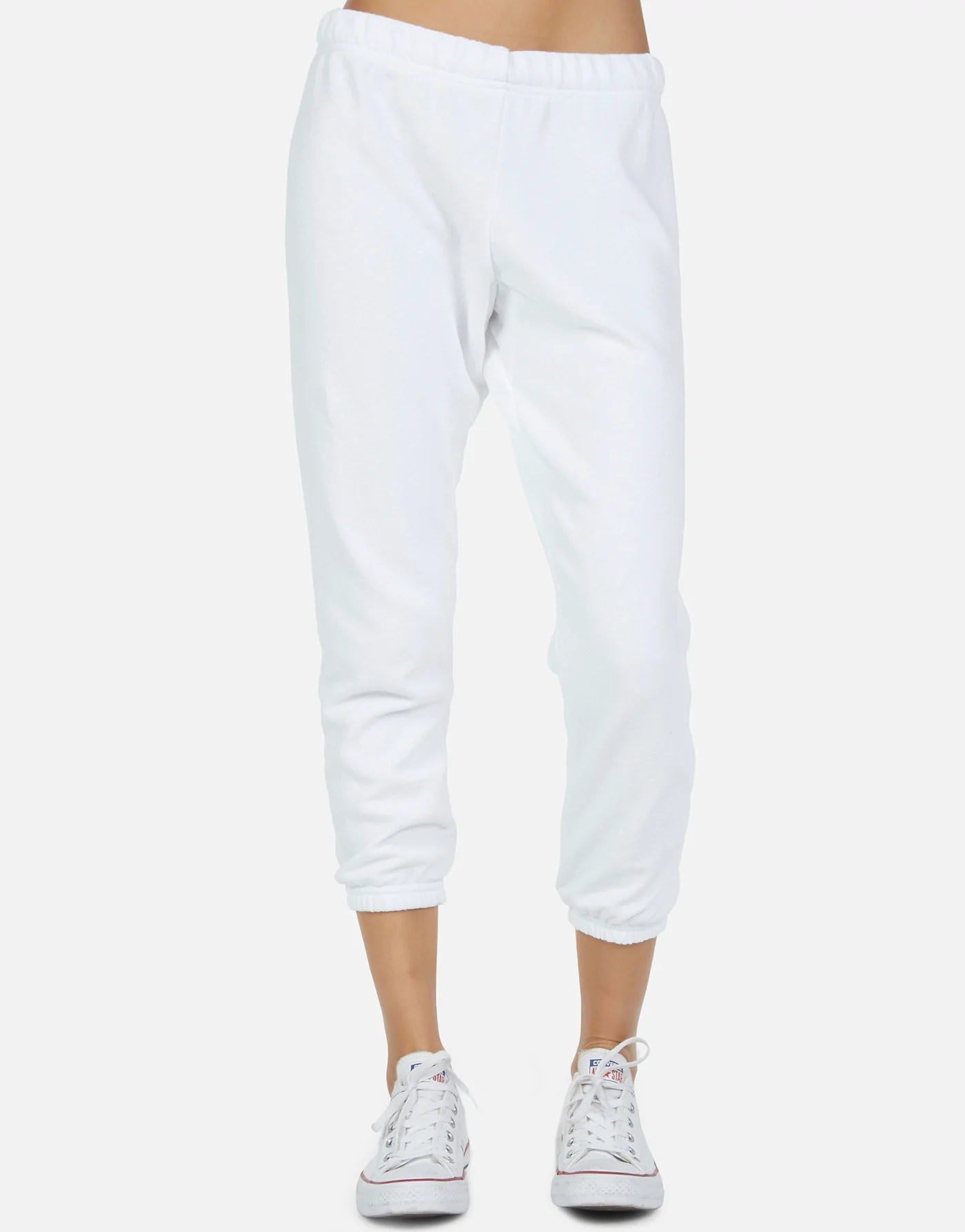 NATE CROPPED SWEATPANTS WHITE