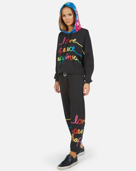 NEW ARRIVAL ALANA SWEATPANTS HAPINESS BLACK