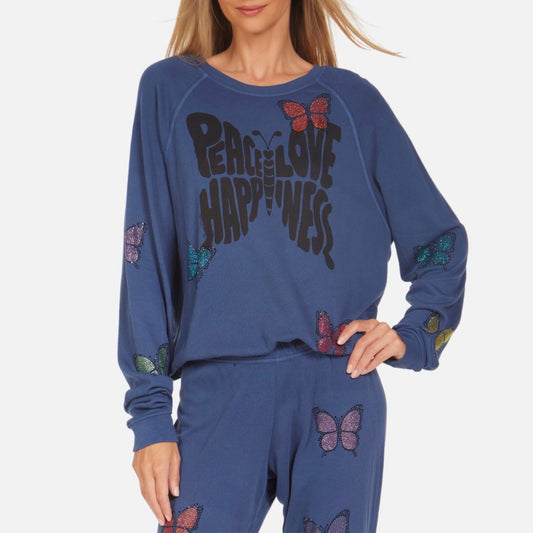 ANELA BUTTERFLY SWEAT NAVY
