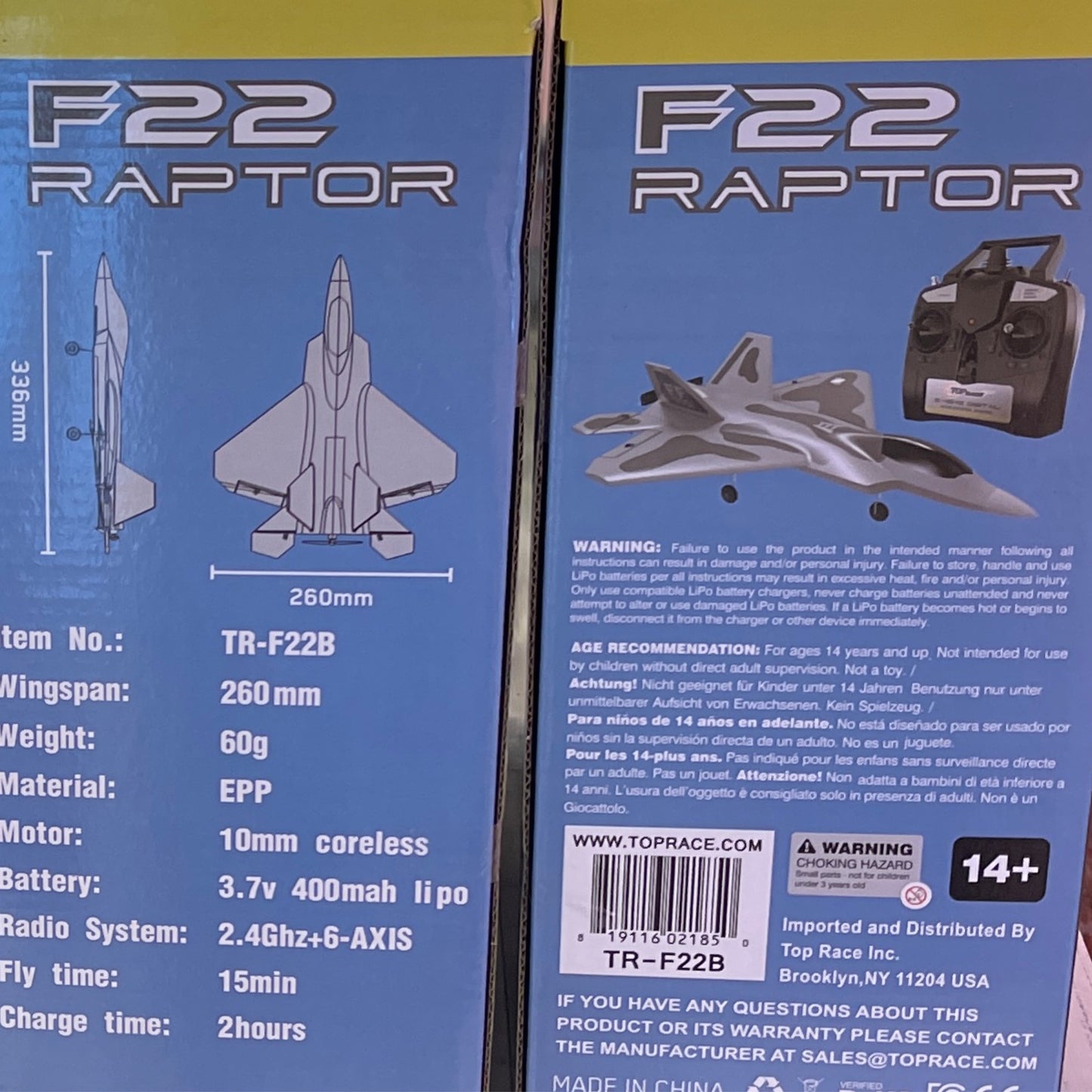 F22 RAPTOR 4 CHANNEL REMOTE CONTROL