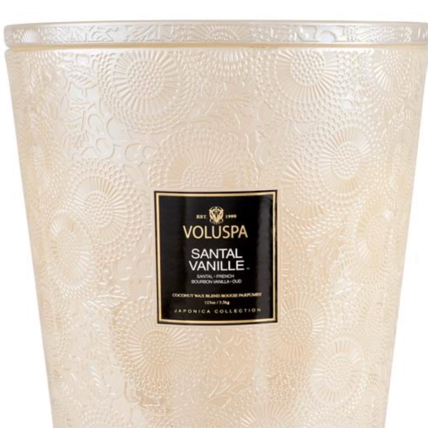 Santal Vanille Glass Candle W Lid