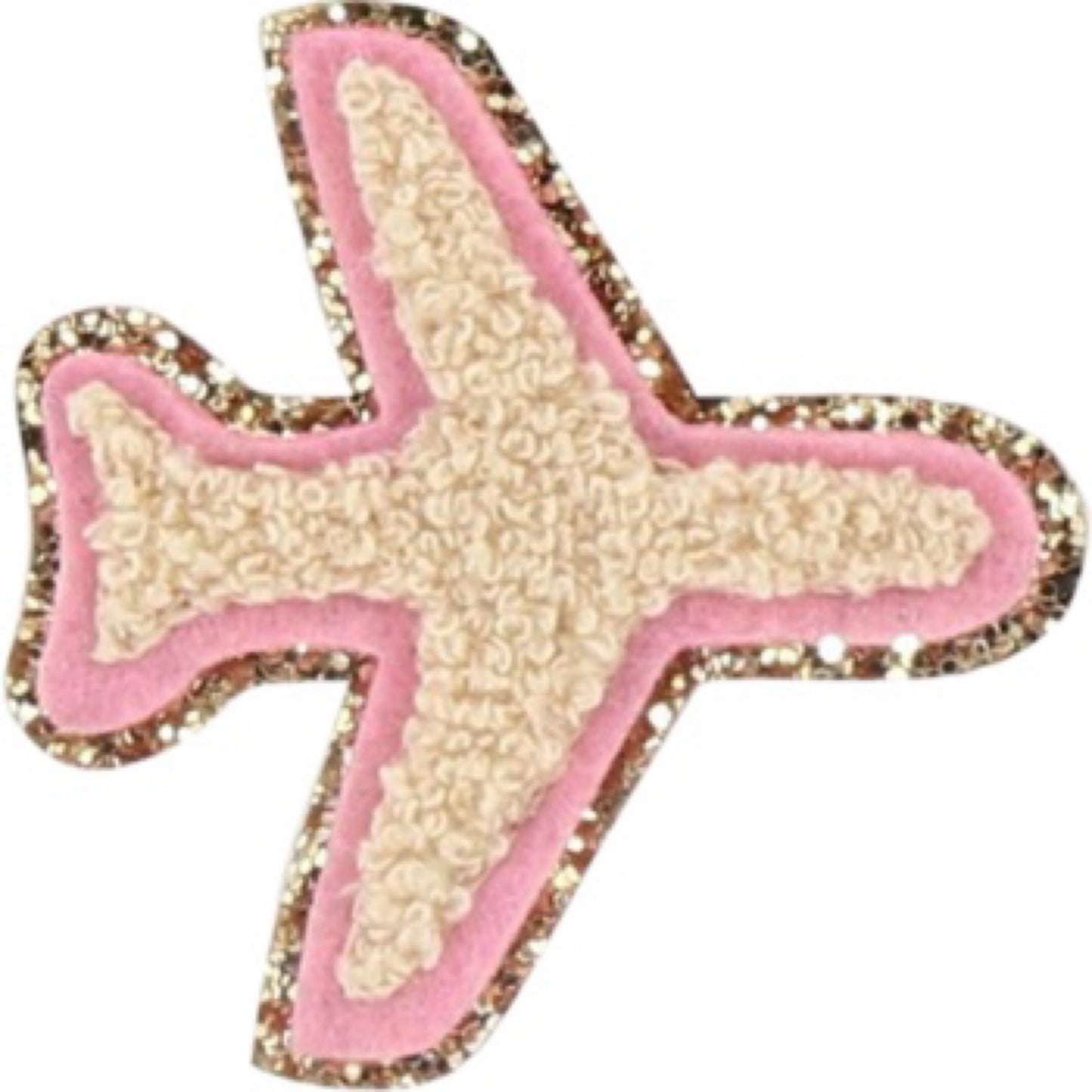 GLITTER AIRPLANE PATCH