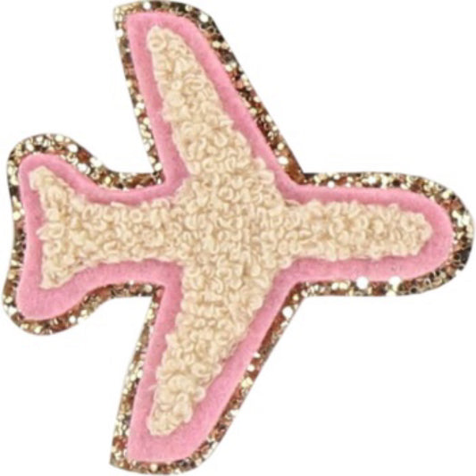 GLITTER AIRPLANE PATCH