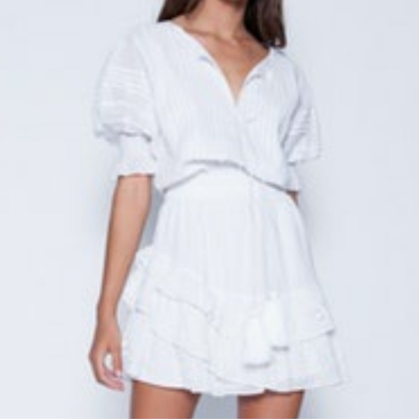 KG/CAROLEMBELLISHEDMINIDRESS/WHITE