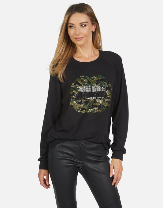 NEW ARRIVAL BLACK NOLETA CRYSTAL CAMO