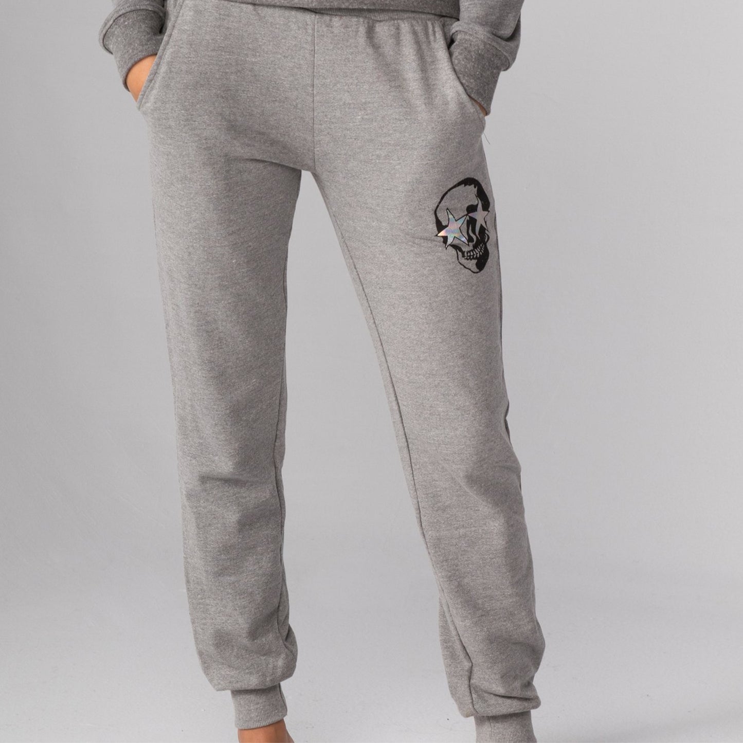 STAR SKULL SWEATPANTS GREY