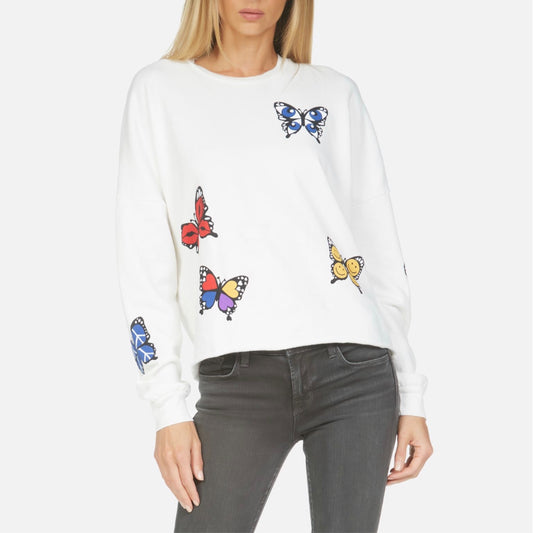 SWEATSHIRT BUTTERFLY OFF WHITE