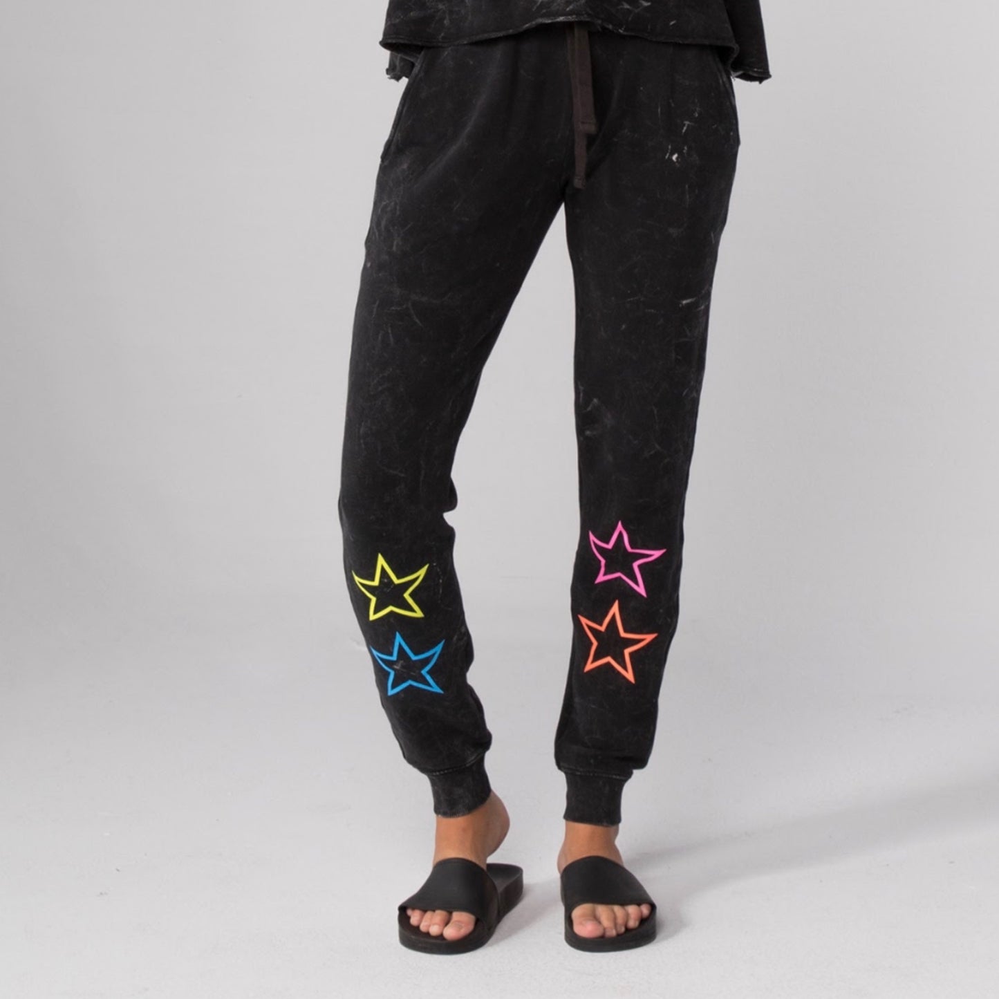 NEON STAR SWEATPANTS BLACK