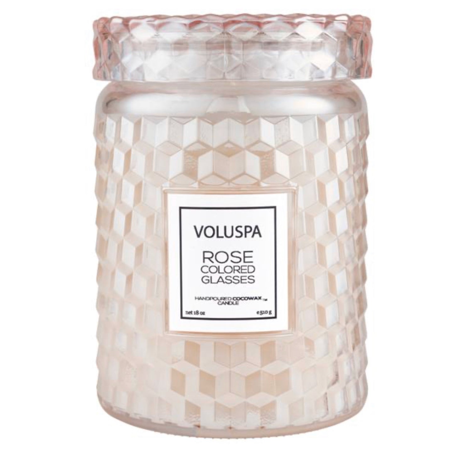 ROSE COLORED LARGE GLASS