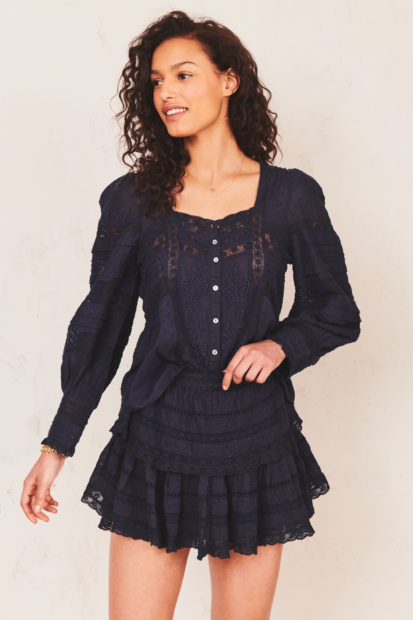 RUFFLE MINI SKIRT