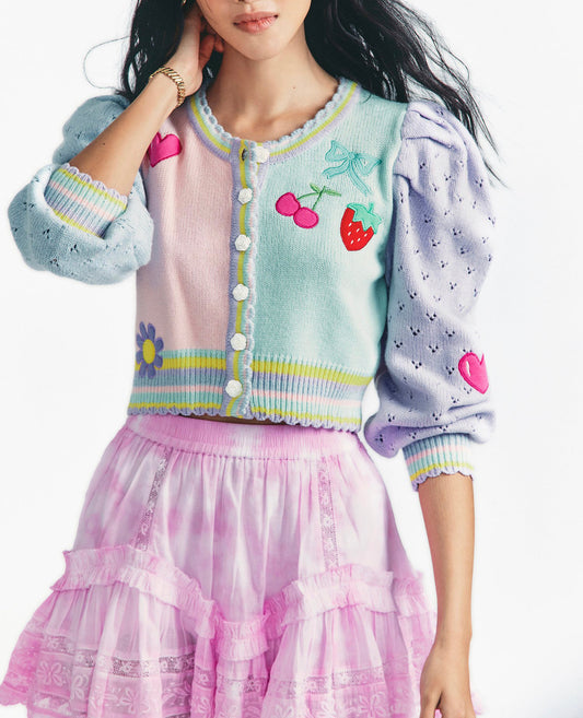 RVESPER CROPPED CARDIGAN MACAROON