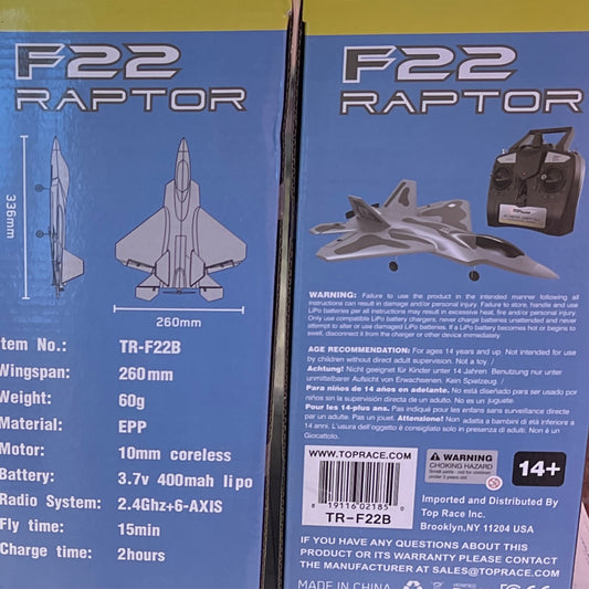 F22 RAPTOR 4 CHANNEL REMOTE CONTROL
