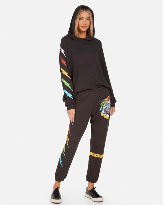 ALANA ZEBRA ONYX SWEATPANTS