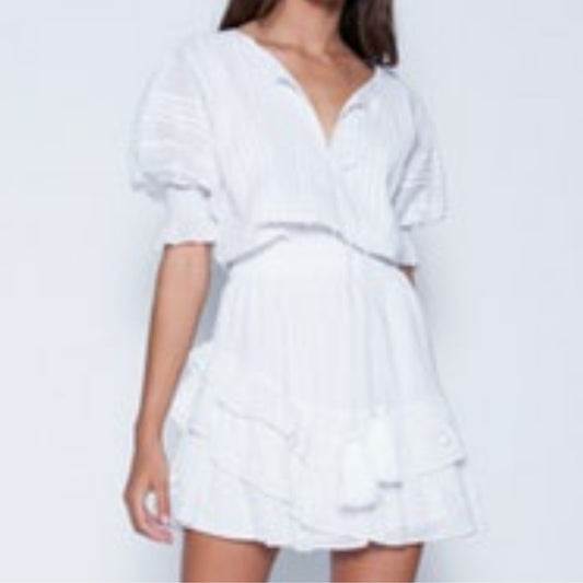 KG/CAROLEMBELLISHEDMINIDRESS/WHITE