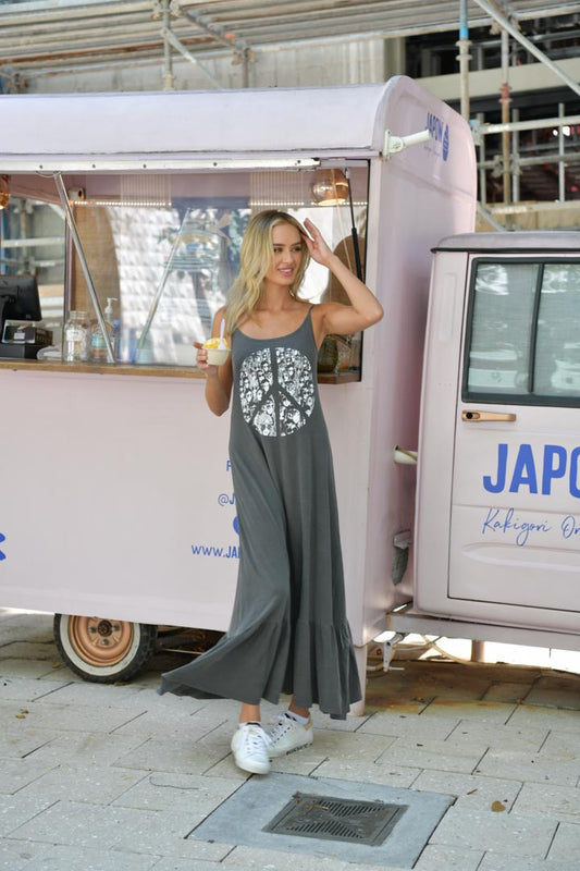HIPPIE DRESS GREY