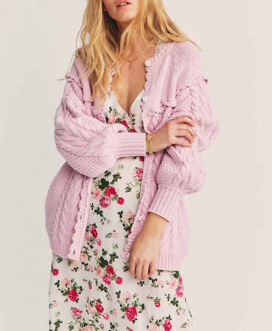 NEW ARRIVAL LAKE BOYFRIEND CARDIGAN CHERRY