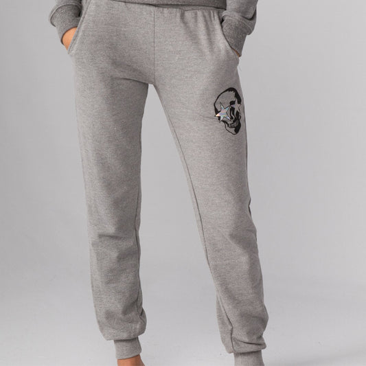 STAR SKULL SWEATPANTS GREY