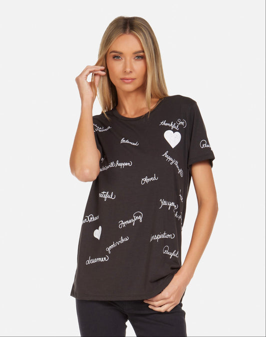 HAPPY THOUGHTS TEE BLACK