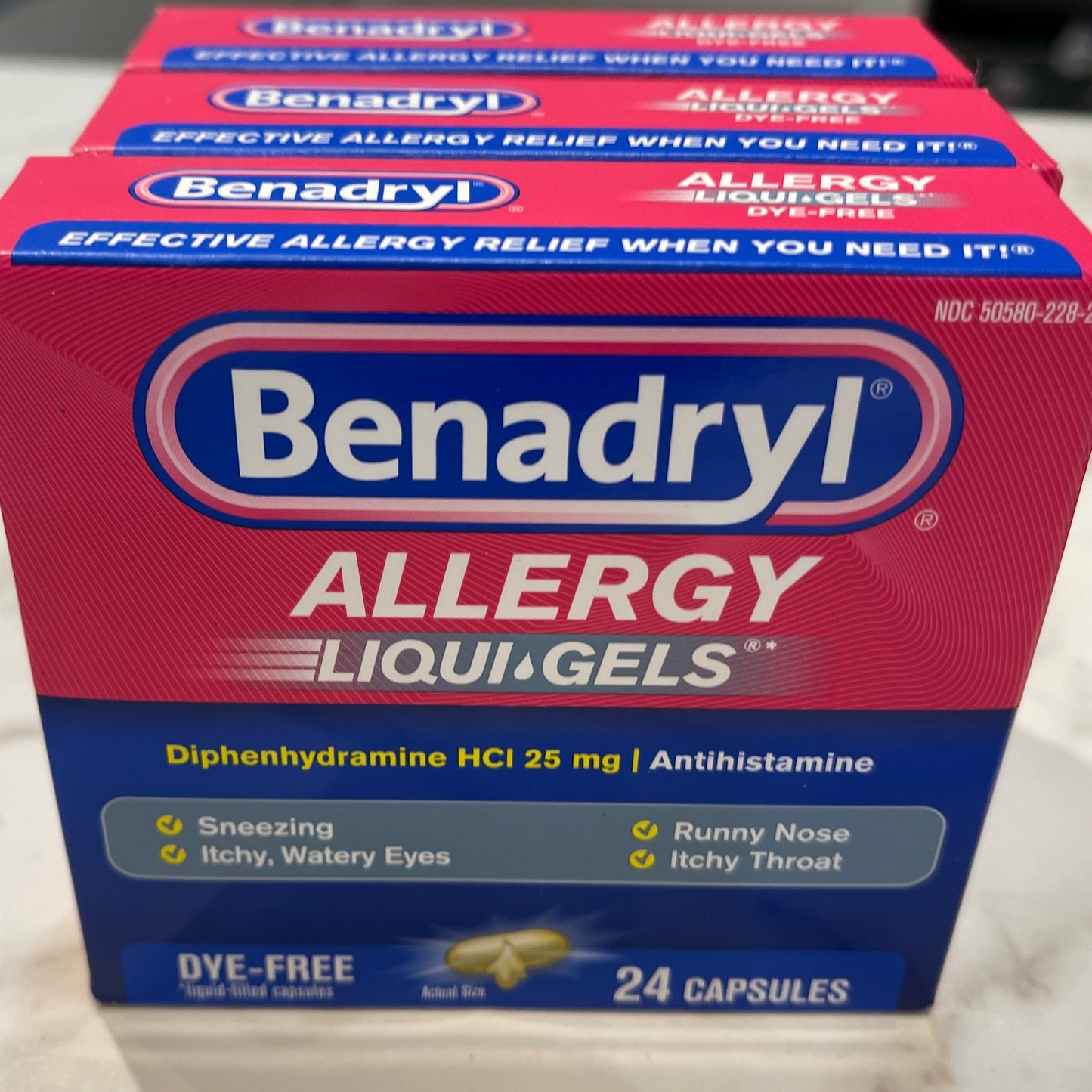 Benadryl liquid gel