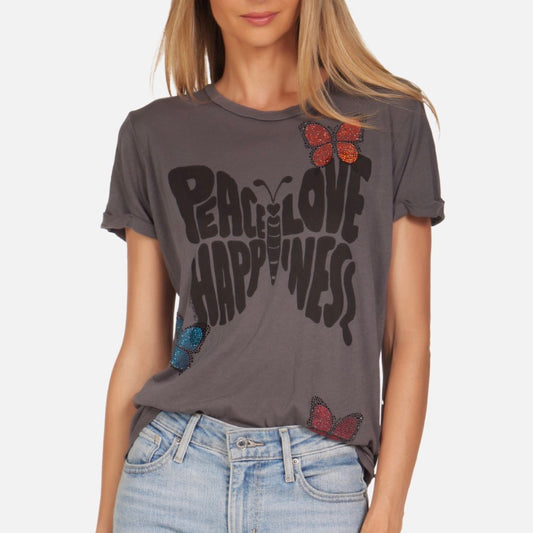 ONYX BUTTERFLY TEE GREY